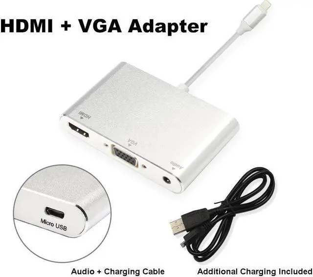 Alt view image 5 of 5 - / VGA / AV Digital Adapter For iPhone Pro 11 X Max X 8 7 7 Plus 6 For iPad for Monitor Projector