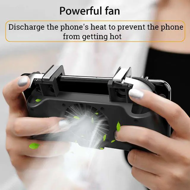 Alt view image 2 of 5 - 4 in 1 Mobile Phone Gaming Gamepad Joystick Controller Trigger Fires Button Power Bank Cooler Fan For PUBG For iOS Android