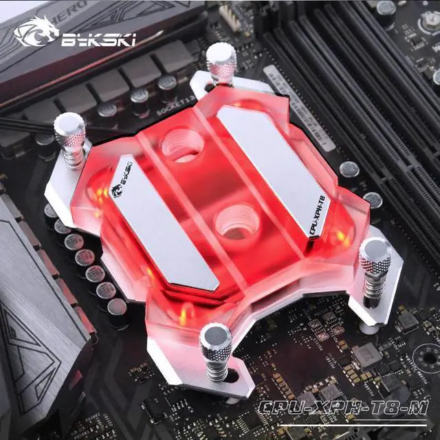 Alt view image 4 of 5 - CPU-XPH-T8-M CPU Water Cooling Block PMMA Top for AMD