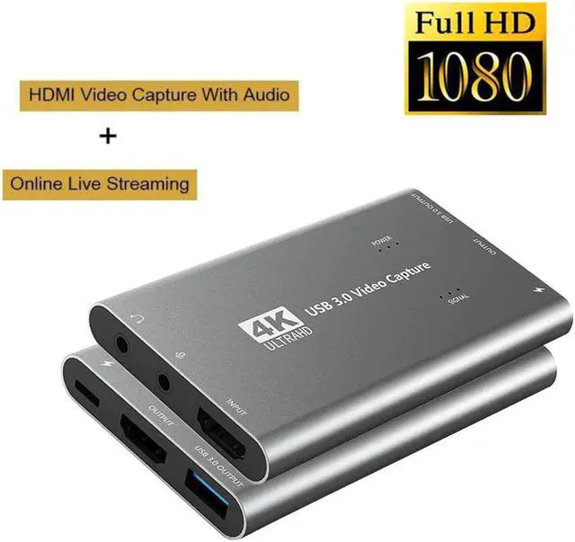 Alt view image 4 of 5 - Streaming Conference Game Computer Plug And Play Grabber Video Capture Card Portable USB 3.0 Hdmi Loop Out 4K 1080P 60Hz