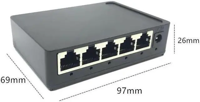 Alt view image 2 of 5 - factory Outlet Brand 5 Port Gigabit Ethernet Switch cheapest network switches 10/100/1000mbps US EU plug switch lan combo