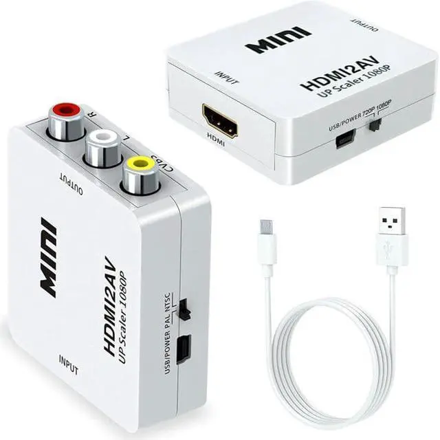 Main image of TO AV Mini Composite 1080P Video Composite Converter Box  To RCA Audio Video CVBS AV Adapter Converter For HD TV