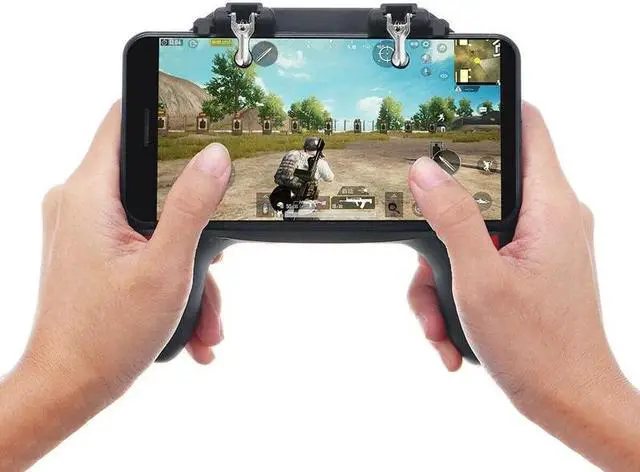 Alt view image 5 of 5 - Cell Phone Gamepad Fire Pubg Trigger Game Pad for PUBG Mobile Controller Cooler Fan with Power Bank(5000MAh)