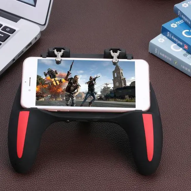 Alt view image 5 of 5 - Gaming Accessories Handheld Grip Game Controller Joystick Gamepad for Pubg Trigger Dual Cooling Fan Game Cooler for Phones