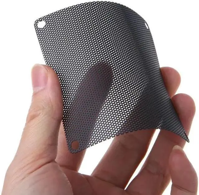 Alt view image 5 of 5 - 5PCS 80mm Mesh Black Nylon Plastic PVC Fan Dust Filter PC Dustproof Case Cuttable Computer