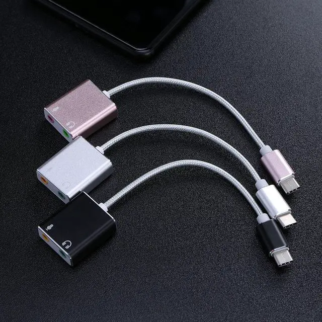 Main image of USB3.1 Type-C Port Audio Card External Sound Adapter Card for PC