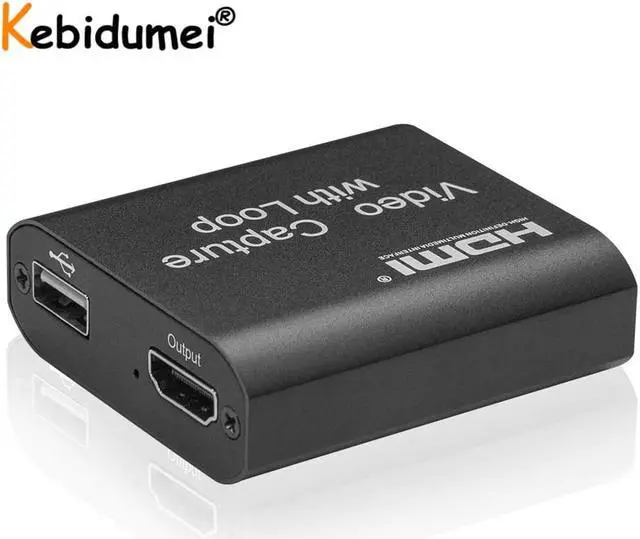 Alt view image 2 of 5 - 4K HDMI Capture Card 1080P Grabber For PS4 Game Phone Recording Device With Loop Output For Youtube Facebook Live Streaming