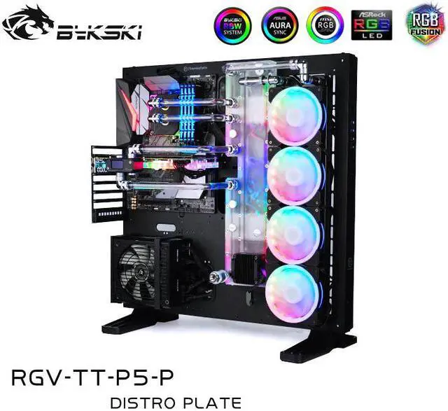 Alt view image 2 of 5 - Distro Plate  For TT Core P5 Dynamic Chassis, Waterway Board Deflector Water Cooling 12V/5V MB SYNC RGV-TT-P5-P