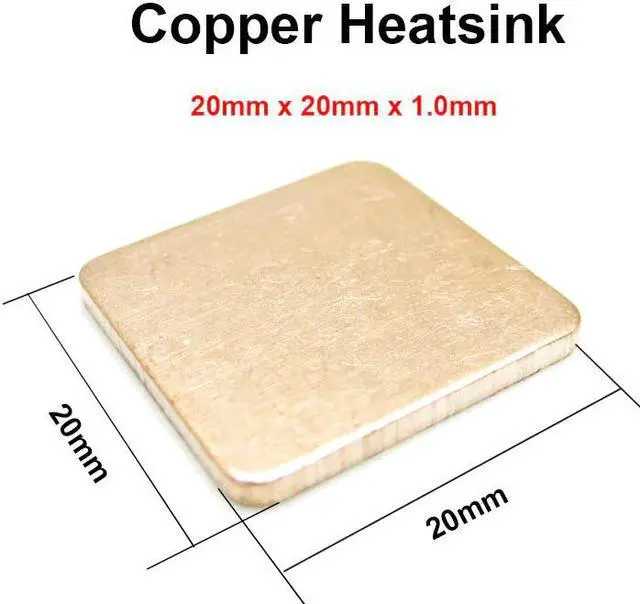 Main image of 10pcs/lot 20x20x1.0mm DIY Copper Shim Heatsink thermal Pad Cooling for XBOX360 PS2 3 4 BGA CPU VGA Chip RAM IC Cooler Heat sink