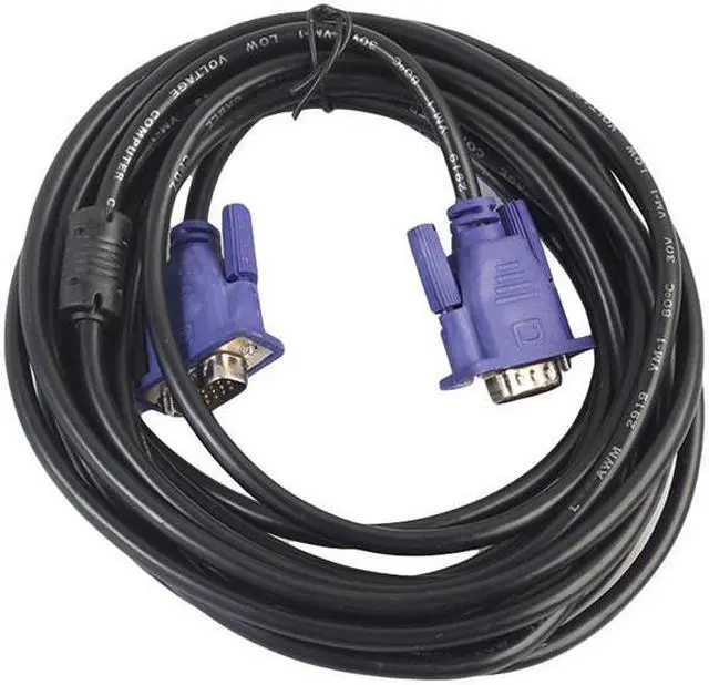 Main image of 5 Meters VGA Cable Male to Male Monitor Cable Video Adapter Cable with Ferrite Cores for Computer PC HDTV Projector Display