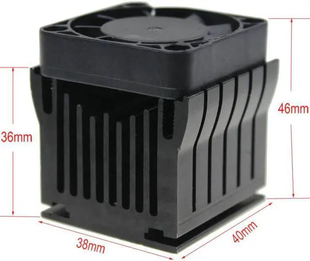 Alt view image 4 of 5 - Aluminium Northbridge Heatsink Cooler Motherboard Radiator w/4cm Fan For PC Computer Case South North Bridge Chipset Cooling