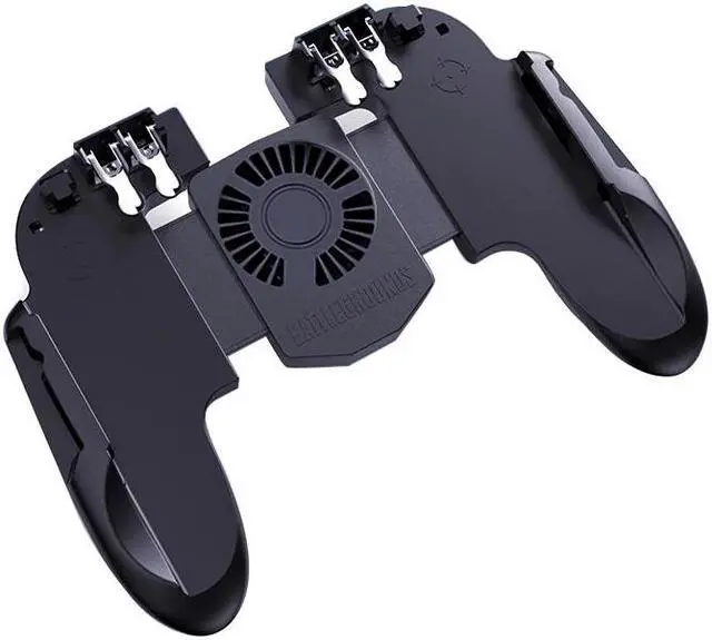 Main image of Finger Pubg Controller Gamepad Pubg Mobile Trigger L1R1 Shooter Joystick Game Pad Phone Holder Cooler Fan with Power Bank