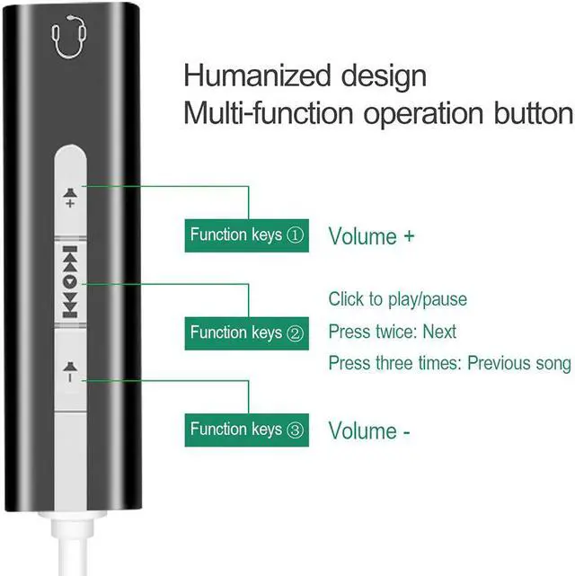 Alt view image 4 of 6 - External USB Sound Card USB C to 3.5mm Jack Audio Microphone Headphone Adapter for Macbook PC Laptop Sound Card