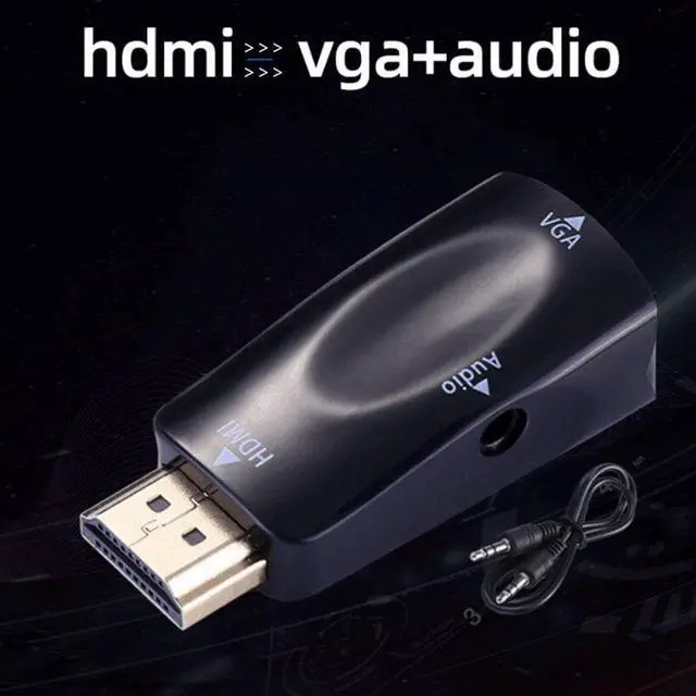 Main image of Video HDMI to VGA Adapter  Cable Converter Male to Female Support HD 1080P For PC Laptop TV Box Projector Hdmi Cable
