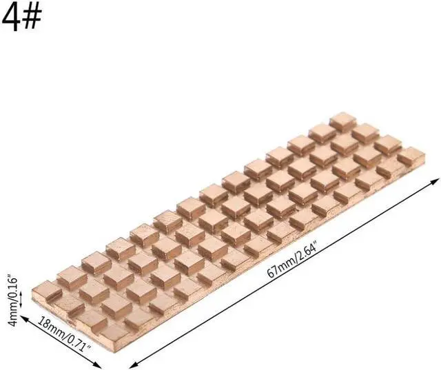 Alt view image 4 of 5 - Heatsink Cooler Heat sink Thermal Conductive Adhesive For M.2 2280 PCI-E NVME SSD 67*18mm Thickness 2mm/3mm/4mm