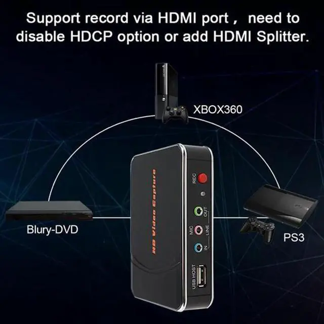 Alt view image 4 of 5 - 280 HD Video Capture 1080P Recorder With YPBPR Port For XBOX One/PS4 Etc One Click No PC Enquired No Any Set-up