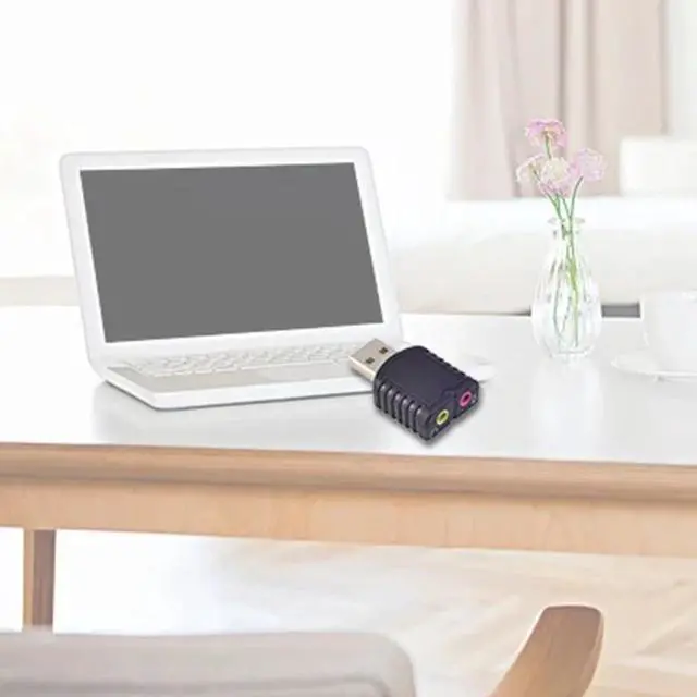 Alt view image 3 of 5 - USB External Sound Card Microphone Earphone USB Stereo Sound Adapter for PC Headphone MIC