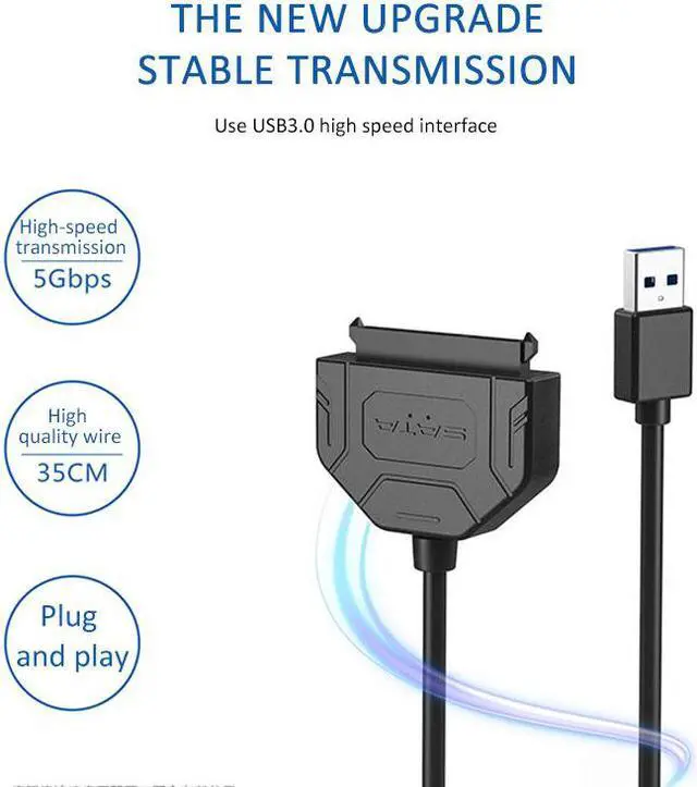 Alt view image 2 of 5 - To Sata3.5 2.5 Hard Drive Adapter Computer Cables Connectors Usb Sata Adapter Cable Support 2.5 Inches SSD Hdd Hard Drive