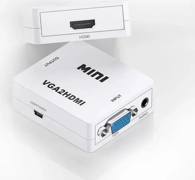 Alt view image 3 of 5 - Portable Mini VGA to Converter VGA2 Video Box Audio Adapter 1080P For Notebook PC HDTV Projector TV