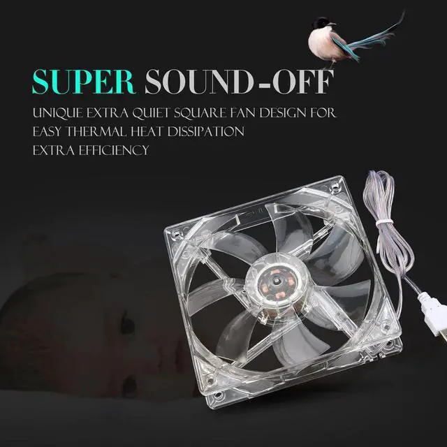 Alt view image 4 of 5 - Quality Fish Tank Brushless Ultra Quiet Blower Cooling Fan Multi-purpose DIY PC Car Fish & Aquatic Pet Supplies 92x92x25mm