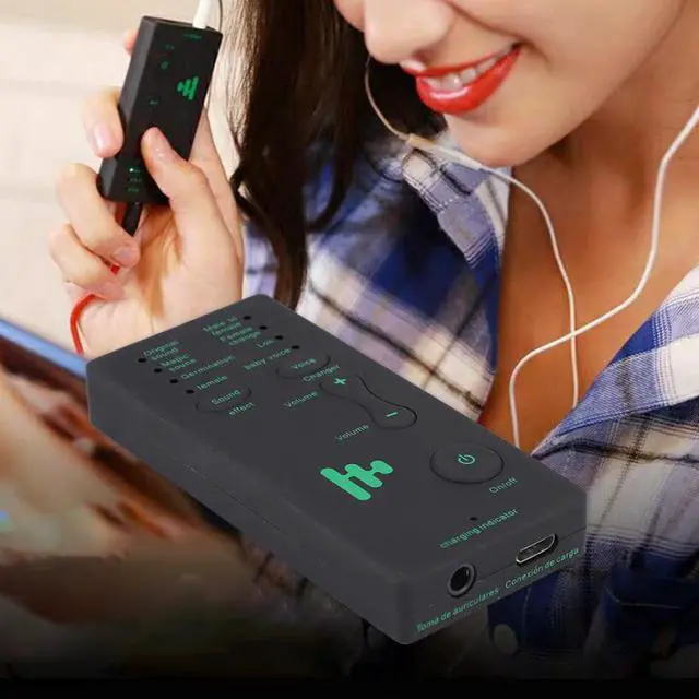 Alt view image 6 of 7 - Multi Voice Changer Adapter Microphone Audio Sound Card for Live Broadcast Wechat and Sing Mobile Phone PC Game Universal