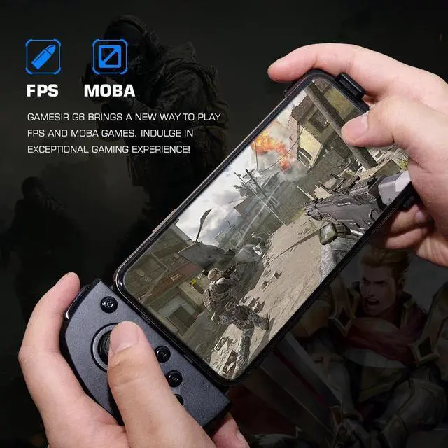 Alt view image 3 of 5 - G6 / G6s Mobile Gaming Touchroller Bluetooth Wireless Controller for Android Phone PUBG Mobile Call of Duty