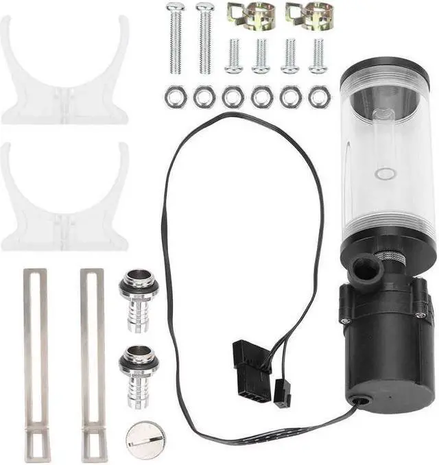 Main image of Water Cooling Cylinder Pump 600L/H Flow 5 meters Lift + 110mm Water Cooling Tank for PC Water Cooling System