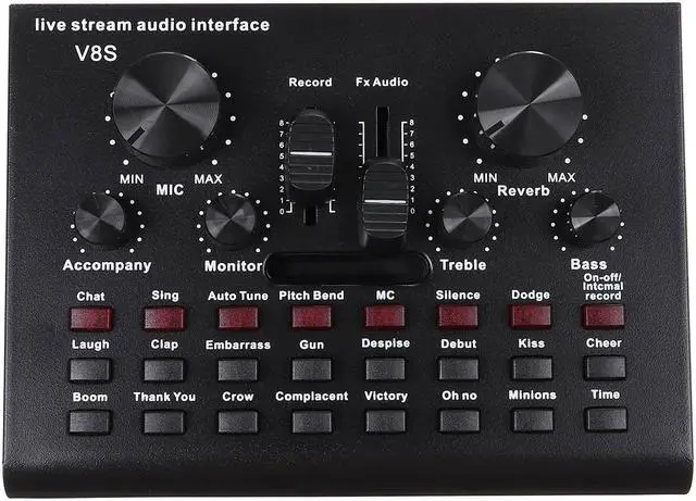 Alt view image 2 of 5 - Bluetooth Audio USB Headset Microphone Webcast Live Sound Card 112 kinds of electric sound Broadcast for Phone Computer PC