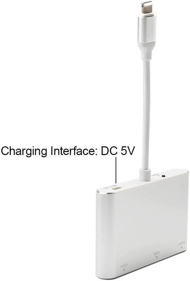 Alt view image 4 of 5 - / VGA / AV Digital Adapter For iPhone Pro 11 X Max X 8 7 7 Plus 6 For iPad for Monitor Projector