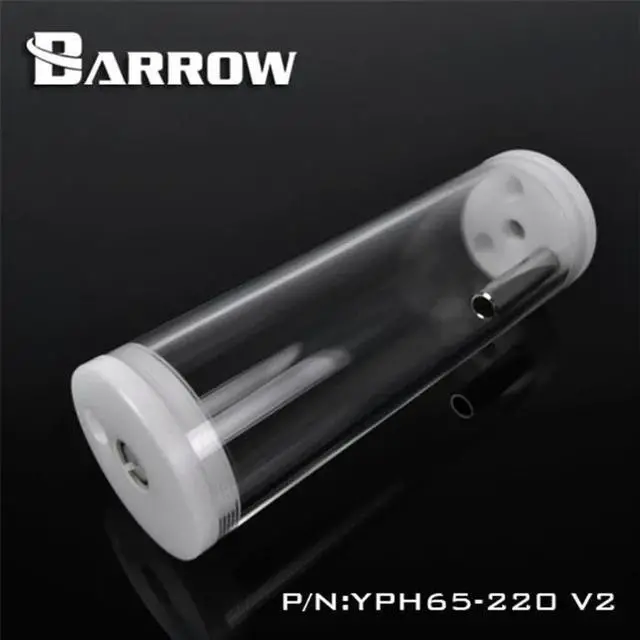 Alt view image 3 of 5 - 65MM diameter multiple length cylindrical water-cooled radiator POM + Acrylic water tank white cover YPH65 V2 series