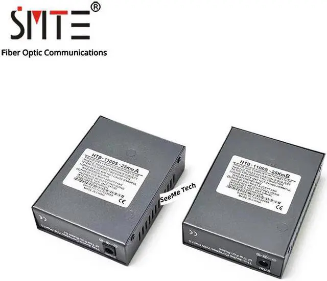 Alt view image 2 of 5 - Media Converter HTB-1100S 25km 10/100Mbps RJ45 Single Mode Duplex Fiber TX RX SC 1550nm