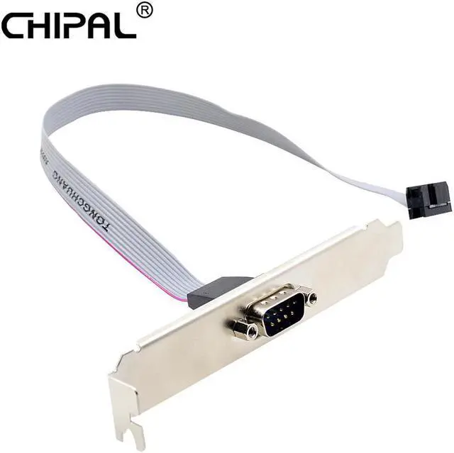 Main image of For Motherboard 9 Pin Female to RS232 DB9 Pin Com Port Ribbon Serial Cable Connector Bracket with cable