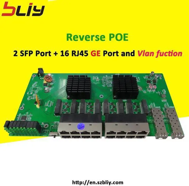Main image of 4pcs/lot 2G16GER full gigabit reverse poe switch ethernet mikrotik vlan function network switch for IP camera
