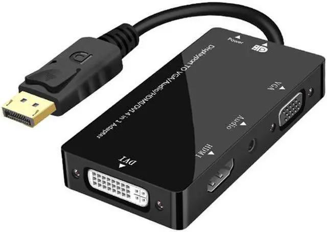 Alt view image 2 of 5 - DP Male To DVI  VGA Audio Female Adapter Aux Cable Converter for MacBook Pro/air Computer Projector TV Monitor