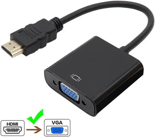 Alt view image 2 of 5 - 1080P HDMI To VGA Adapter Male to Female Converter Digital Analog Video for PS4 Laptop PC Projector