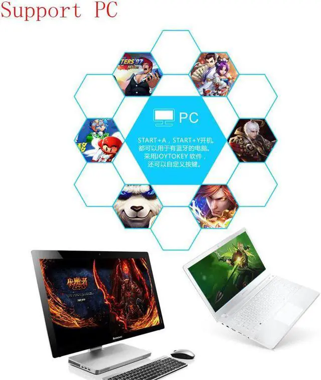 Alt view image 3 of 5 - 050 VR Game Pad Android Gamepad for PC Joystick Android Bluetooth Controller Selfie Remote Control Joypad for Smart Phone