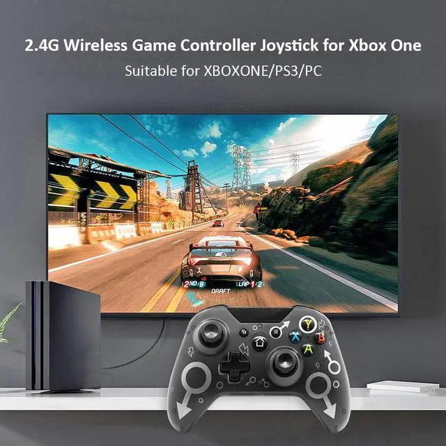 Alt view image 5 of 5 - 2.4GHz Game Controller for Xbox One PS3 PC Games Joystick Gamepad with Dual Motor Vibration 6-Axis Handle