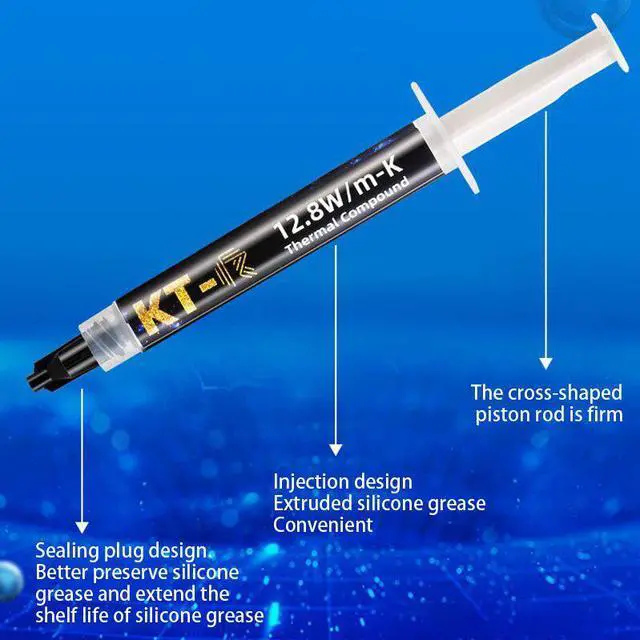 Alt view image 5 of 5 - KT-R Thermal Paste 12.8W High Thermal Conductivity Silicone Grease CPU Thermal Paste Computer Ie Chip Thermal Paste