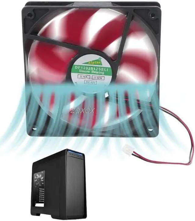 Alt view image 2 of 5 - 12025 120mm DC12V 0.2A 2 Pin Connector Cooling Fan for Computer Box CPU Cooler Radiator Drop ship