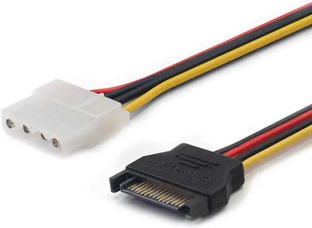 Alt view image 3 of 5 - 15 Pin Connector SATA Male To Molex IDE 4 Pin Female Adapter Extension Power Cable Power Adapter Computer Wire Computer