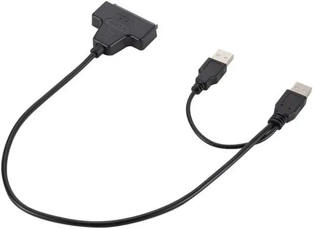 Alt view image 2 of 5 - 2.0 SATA 7+15Pin to  2.0 Adapter Cable For 2.5 HDD Laptop Hard Disk Drive Extension Cable For PC / Laptop Black