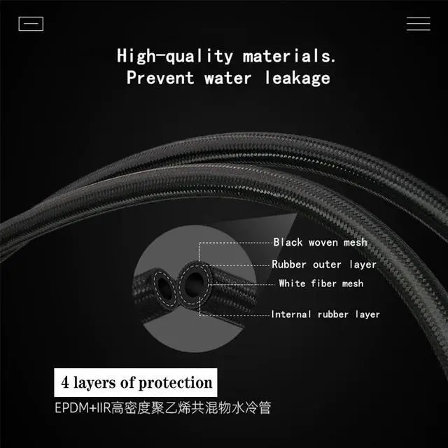 Alt view image 4 of 5 - Water Cooler High Performance 200 300W TDP Liquid Cooling RGB Radiator 120mm 240mm Fan For 115x 2011 x79 X99 AM4 Ventilador