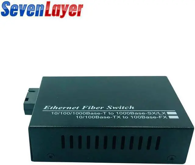 Alt view image 3 of 5 - Converter 1 SC 2 RJ45 UTP 10/100/1000M Fast Ethernet Switch Converter 20KM Ethernet Fiber Optical Single Mode fiber Port