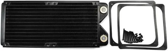 Main image of 240mm Copper  Water Cooling Radiator 120mm Mounting Heat Exchanger 28mm Thick  for 12CM Fan