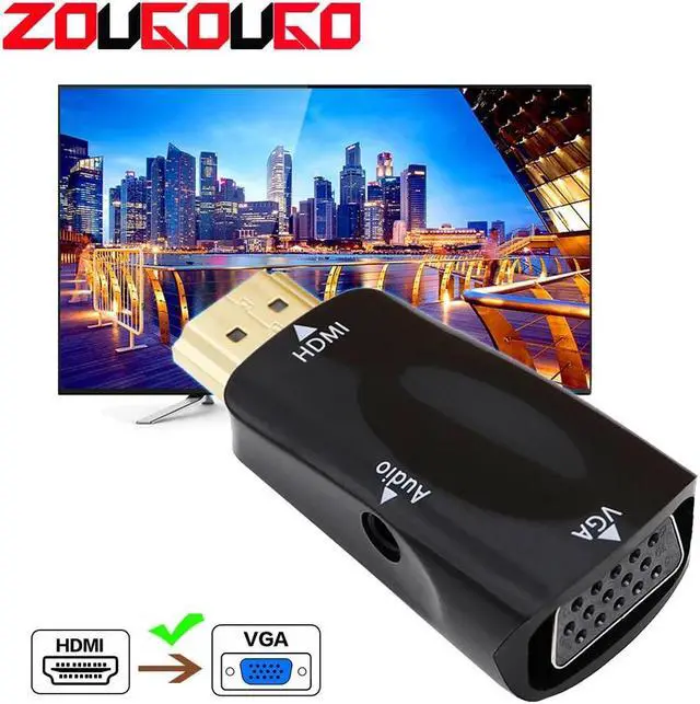 Alt view image 5 of 5 - to VGA Cable Converter  Male To VGA Famale Converter Adapter 3.5 mm Jack Audio HD 1080P For PC Laptop Tablet