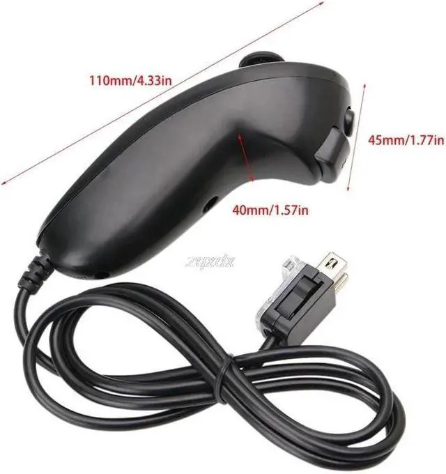 Alt view image 3 of 5 - Nunchuk Video Game Controller Remote For Nintendo For Wii Console 5 Colors ping