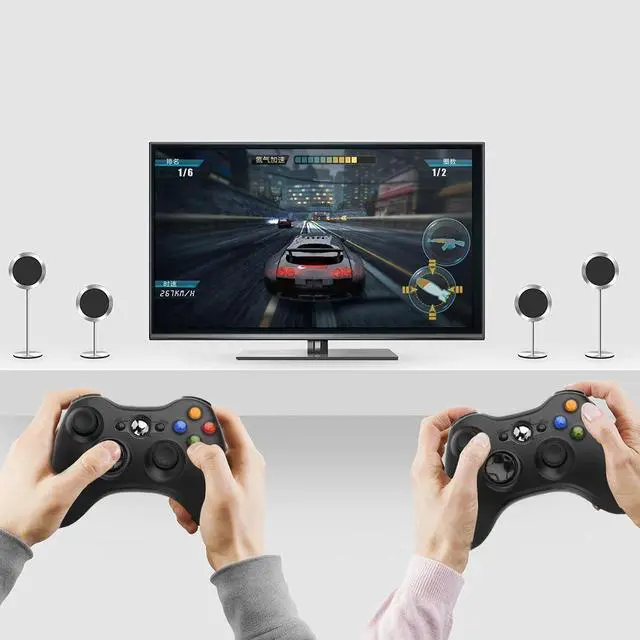 Alt view image 2 of 5 - 2.4G Wireless Bluetooth Gamepad Game Handle Controller Joypad for Xbox 360