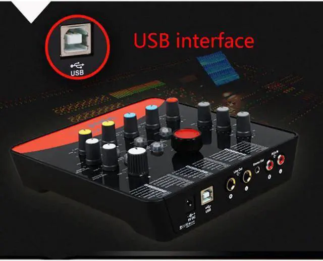Alt view image 2 of 5 - 1 Set Upod Pro Professional External Sound Card Microphone 48V USB 2.0 Recording Interface for Mobile Phone PC Karaoke Live