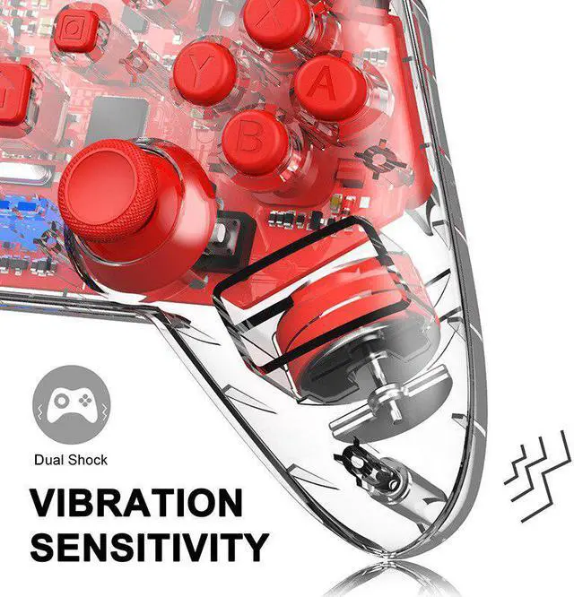 Alt view image 3 of 5 - Wireless Bluetooth Joystick For Switch NS Pro/Switch Lite Transparent Bluetooth Game Controller Games Accessories