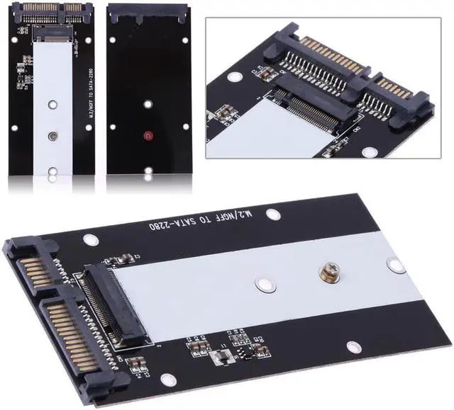 Alt view image 5 of 5 - B Key M.2 NGFF SSD to SATA 2.5" Converter Adapter Card for Windows Vista Linux Mac 10 OS for SSD type 2230 2242 2260 2280
